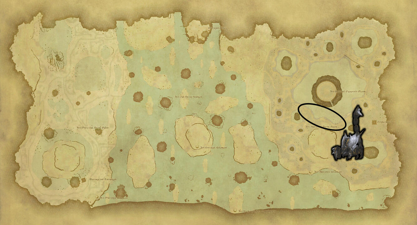 Lieu des "Griffe de cristal"